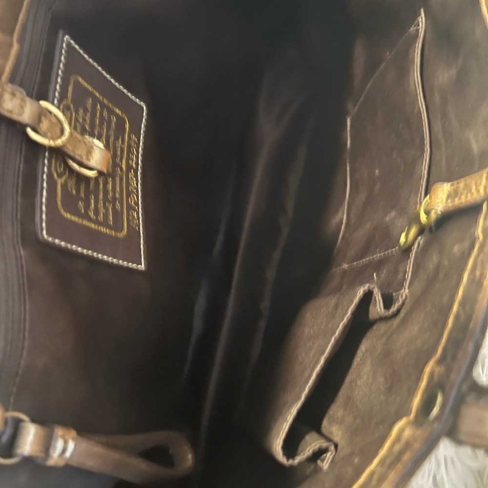 Coach Brown and Tan Signature Tote - Picture 7 of 10